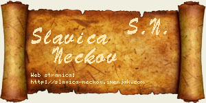 Slavica Neckov vizit kartica
